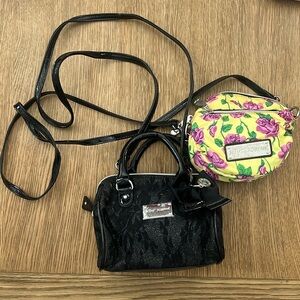 2 Betsy Johnson small cross body bags
